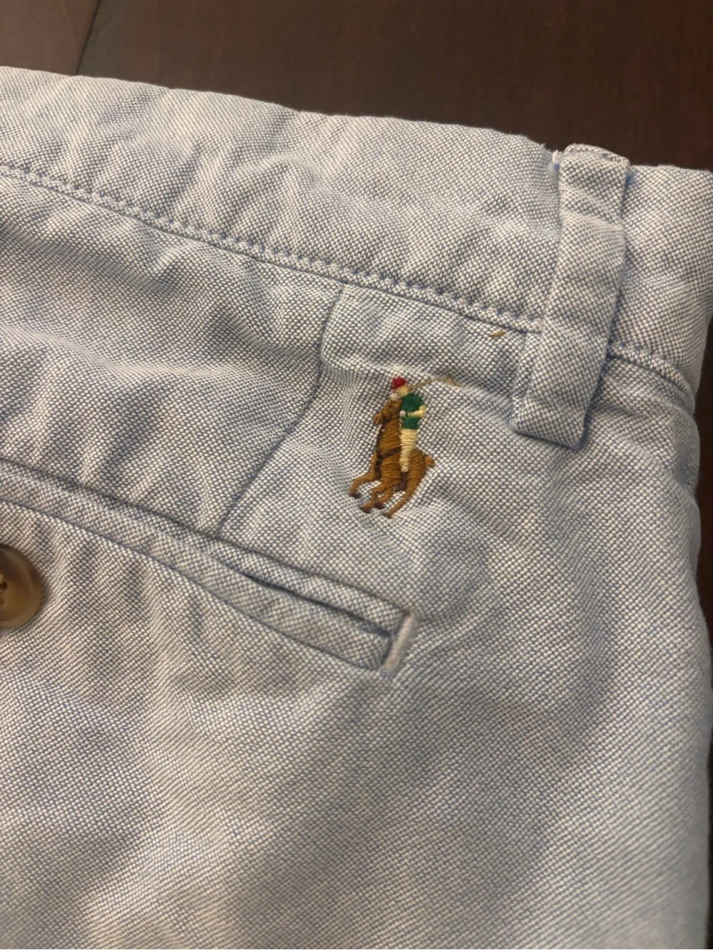 Polo by Ralph Lauren Light Blue Embroidered Polo Bear Shorts